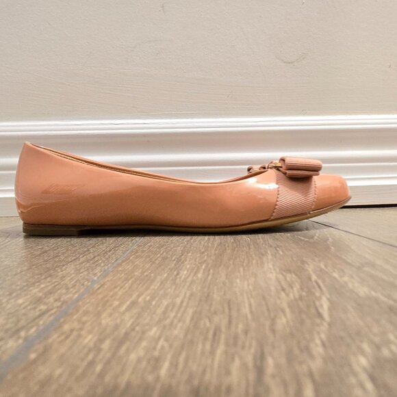 SALVATORE FERRAGAMO - Varina Ballet Flat - Pink - Size 34 - Picture 4 of 6